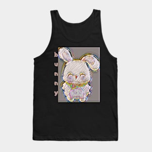 Cute colorful tiny bunny Tank Top